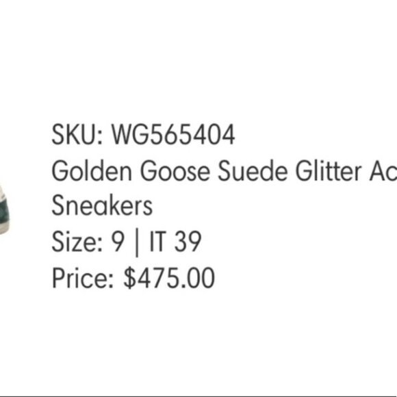 Golden Goose Superstar Suede Green Velvet Glitter Low-Top Sneakers Size 9 - Picture 4 of 14